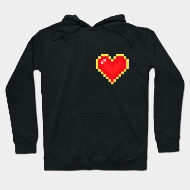 heart in 8 bit style Hoodie by MushroomEye